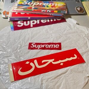 Supreme Arabic Red Box Logo Sticker 2012 100% Authentic Brand New